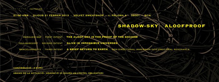 Myster Shadow-Sky & Aloof Proof: the Third Intent, a Brief Return to Earth announcement
