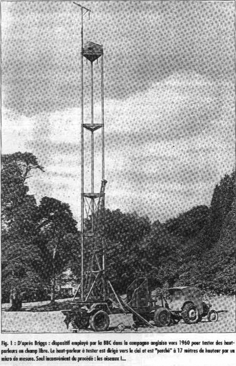 enceinte à 17 mètres de hauteur par la BBC en 1960