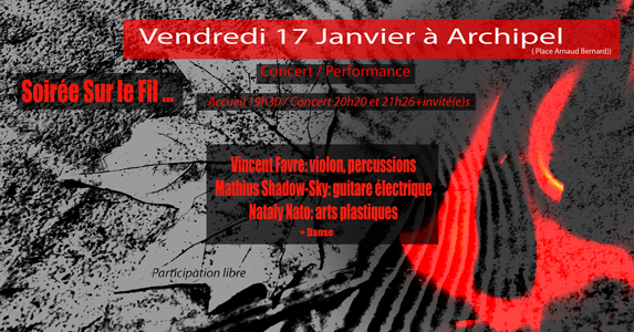 poster'sicon of the January 17 2020 performance by Myster Shadow-Sky and Vincent Favre and Nataly Nato